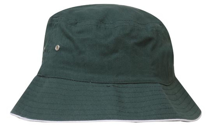 4223 - Headwear - Brushed Sports Twill Bucket Hat with sandwich trim options