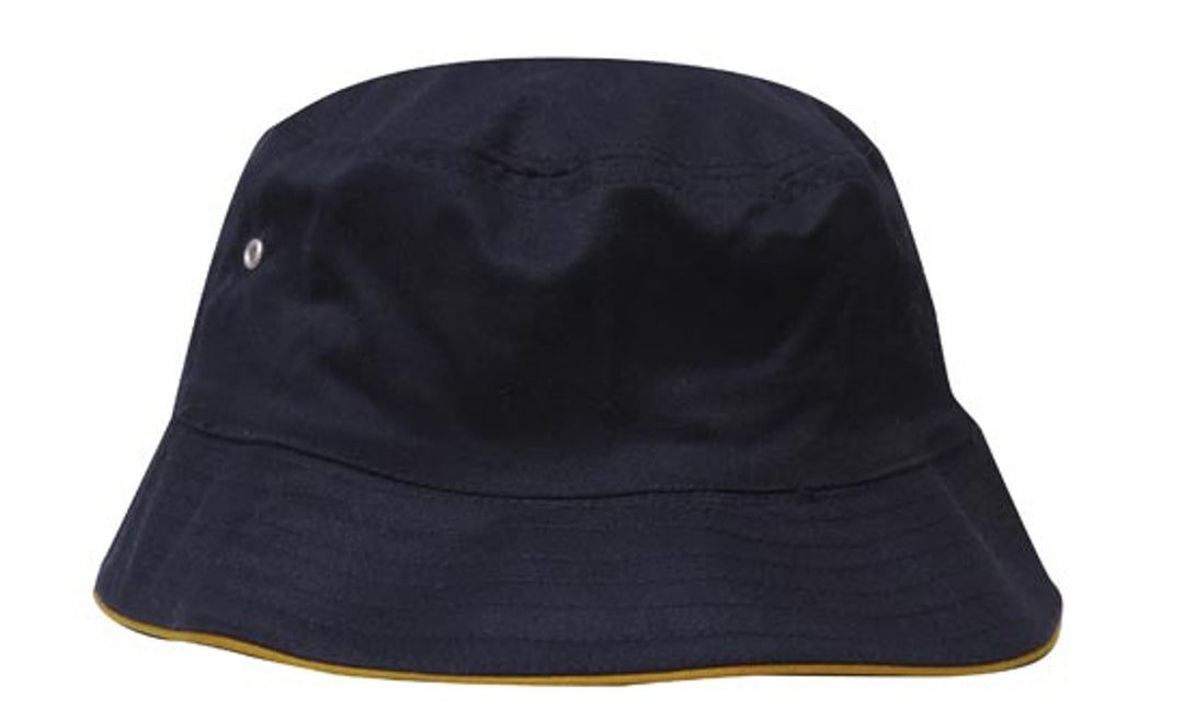 4223 - Headwear - Brushed Sports Twill Bucket Hat with sandwich trim options