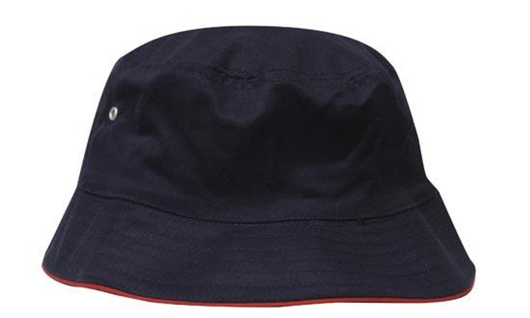 4223 - Headwear - Brushed Sports Twill Bucket Hat with sandwich trim options