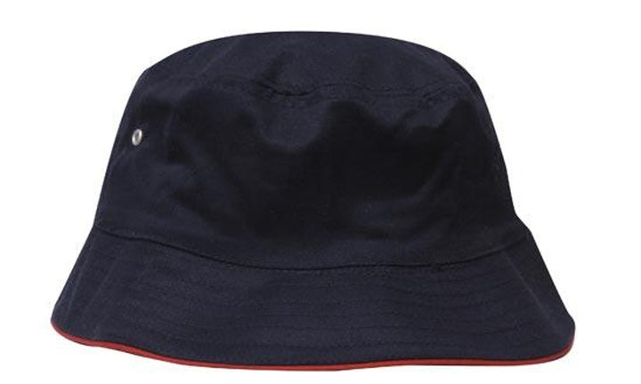 4223 - Headwear - Brushed Sports Twill Bucket Hat with sandwich trim options