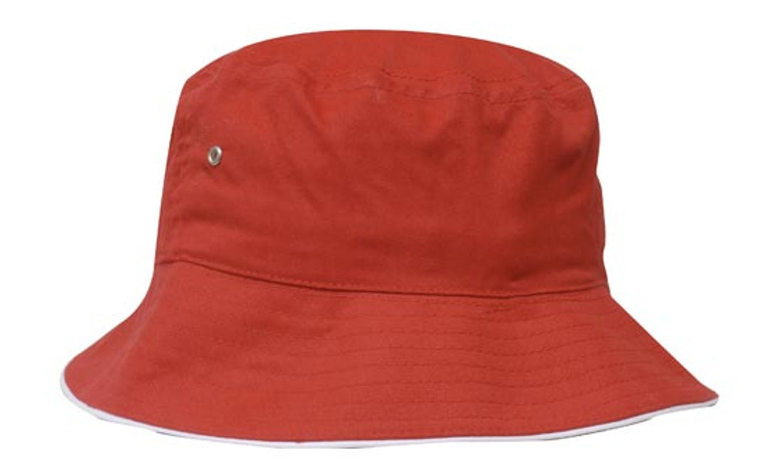 4223 - Headwear - Brushed Sports Twill Bucket Hat with sandwich trim options