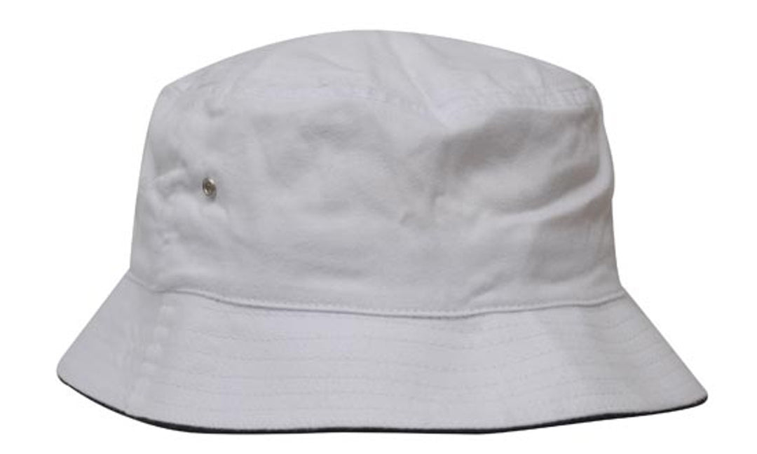4223 - Headwear - Brushed Sports Twill Bucket Hat with sandwich trim options