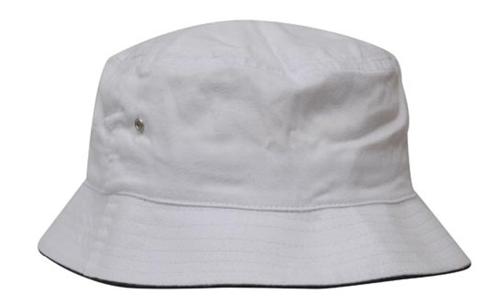 4223 - Headwear - Brushed Sports Twill Bucket Hat with sandwich trim options