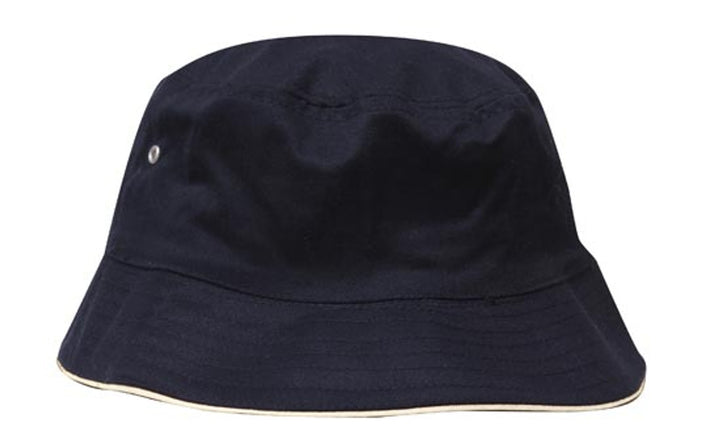4223 - Headwear - Brushed Sports Twill Bucket Hat with sandwich trim options