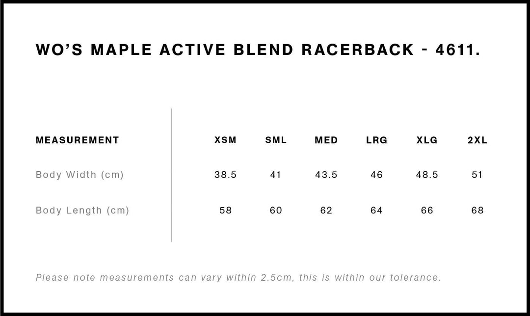 4611 - AS Colour - Womens Maple Active Blend Racerback