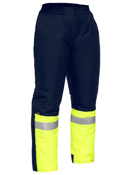 BP6451T - Bisley - Taped Two Tone Hi-Vis Freezer Pants Yellow/Navy 