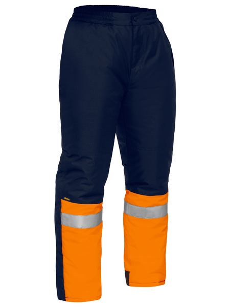 BP6451T - Bisley - Taped Two Tone Hi-Vis Freezer Pants Orange/Navy 