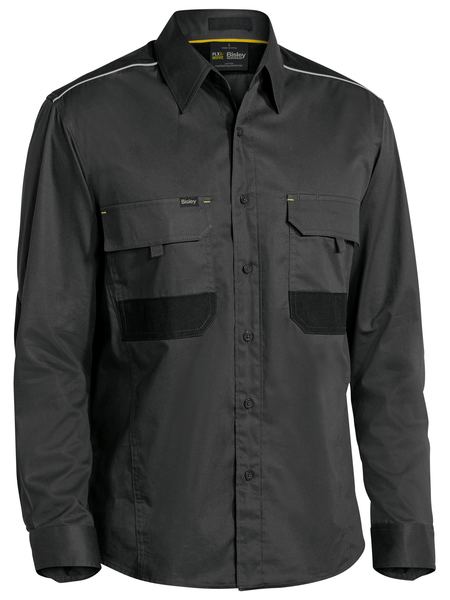 BS6133- Bisley - Flx & Move Mechanical Stretch Shirt Charcoal