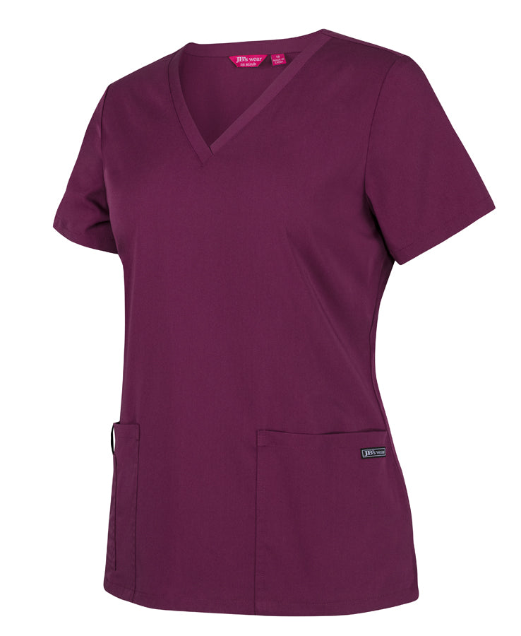 4SNT1 - JB's Wear - Ladies NU Scrub Top Wine
