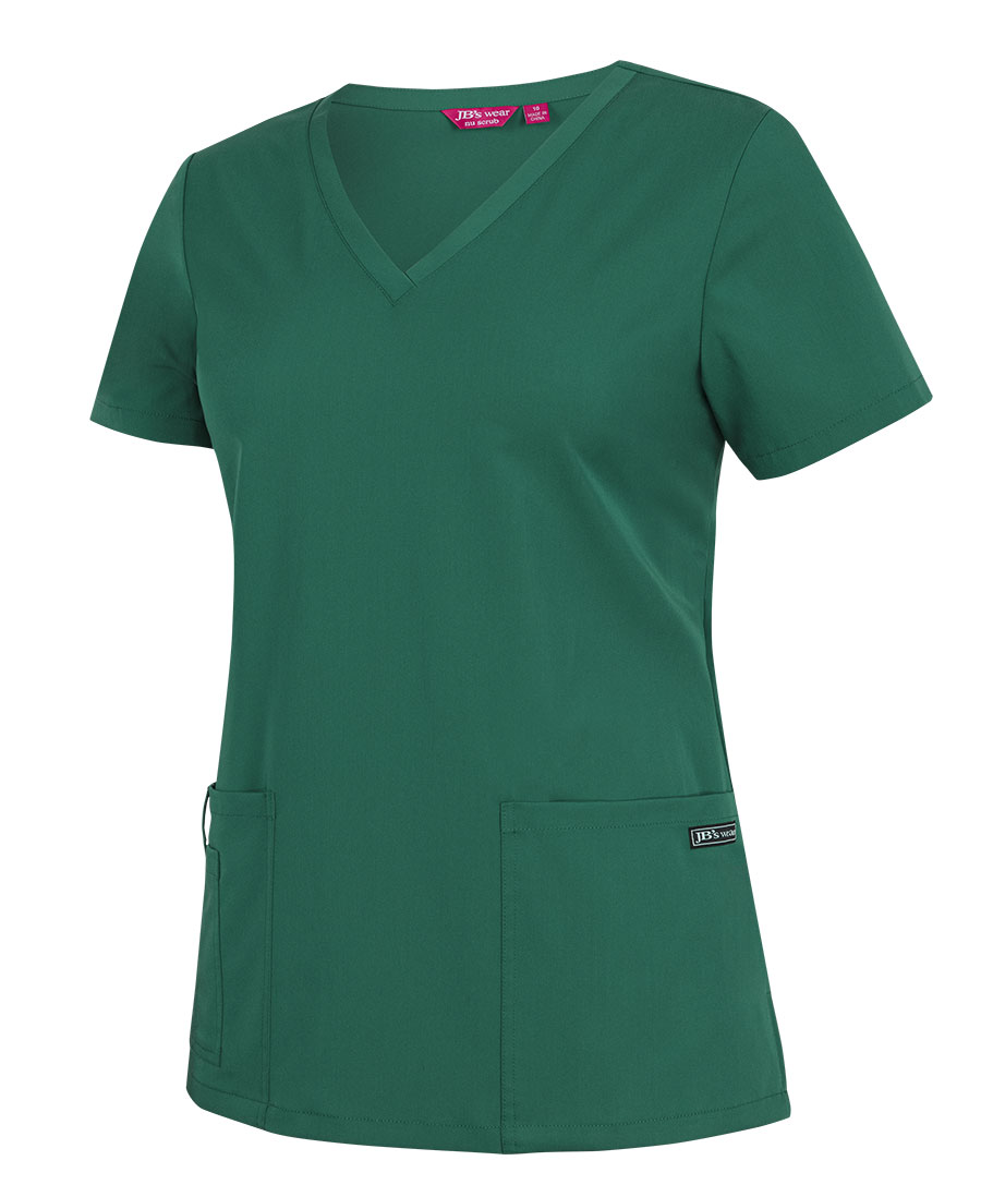 4SNT1 - JB's Wear - Ladies NU Scrub Top Hunter Green