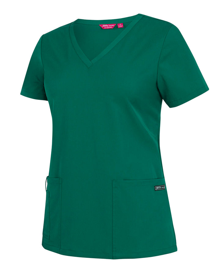 4SNT1 - JB's Wear - Ladies NU Scrub Top Hunter Green