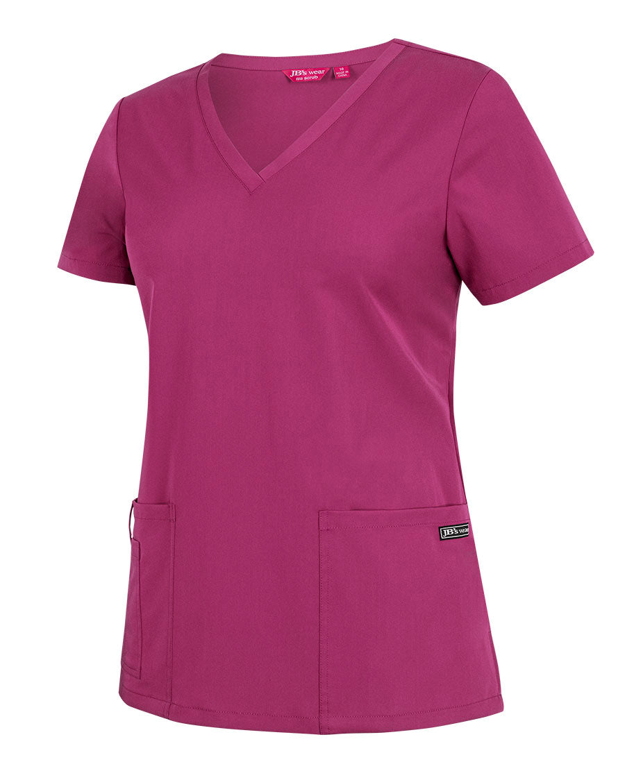4SNT1 - JB's Wear - Ladies NU Scrub Top Fuchsia