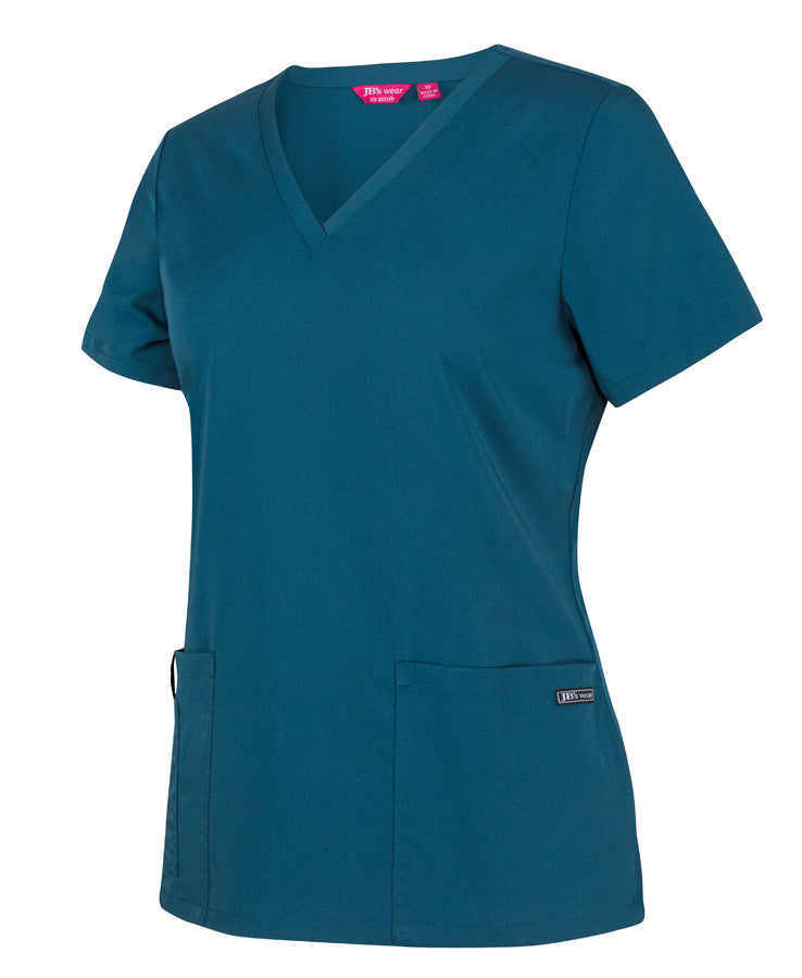 4SNT1 - JB's Wear - Ladies NU Scrub Top Storm Blue 