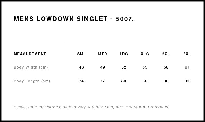 5007 - AS Colour - Lowdown Singlet