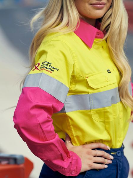 BL6696T - Bisley - Women's Taped Hi-Vis Cool Lightweight Drill Shirt