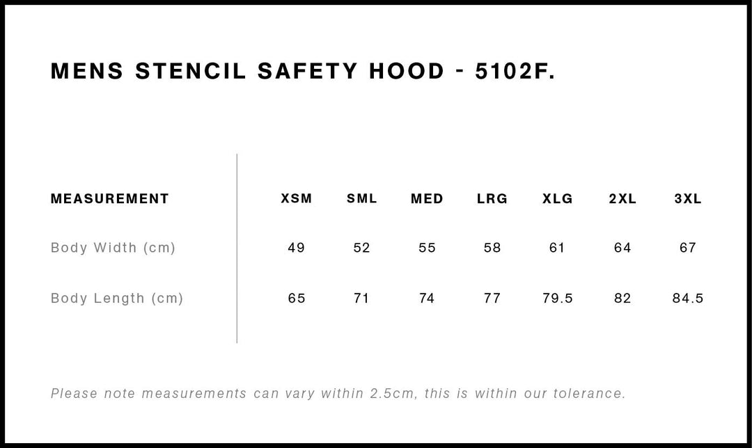 5102F - AS Colour - Stencil Safety Hoodie