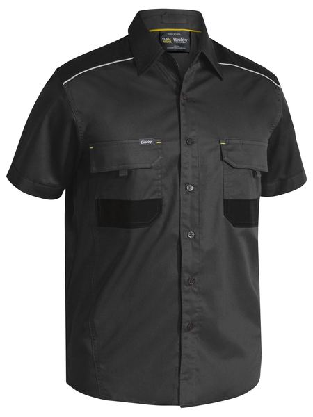 BS1133- Bisley - Flx & Move™ Mechanical Stretch Shirt Charcoal 