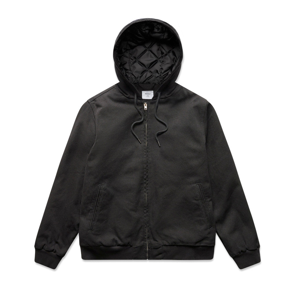 5532 - AS Colour - Canvas Heavy Bomber Hood Jacket - Black