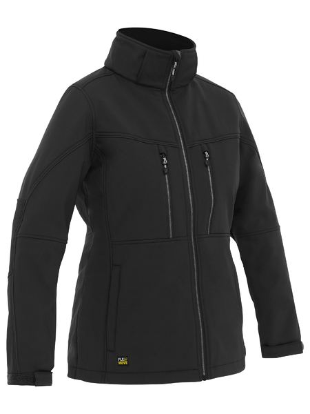 BJL6570 - Bisley - Women's Flex & Move Hooded Softshell Jacket Black 