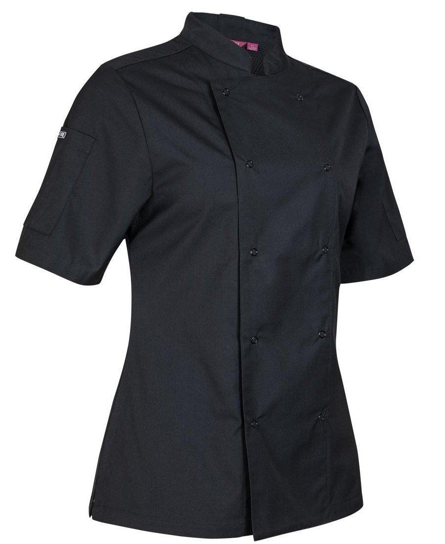 5CJS1 - JB's Wear - Ladies S/S Snap Button Chef Jacket