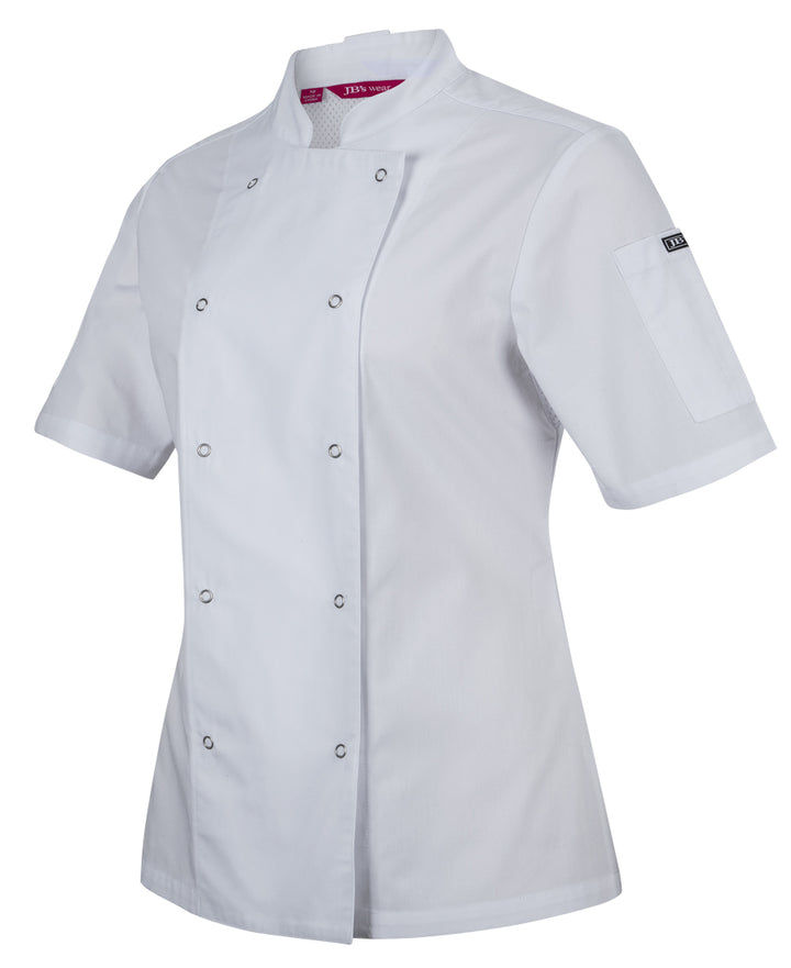 5CJS1 - JB's Wear - Ladies S/S Snap Button Chef Jacket