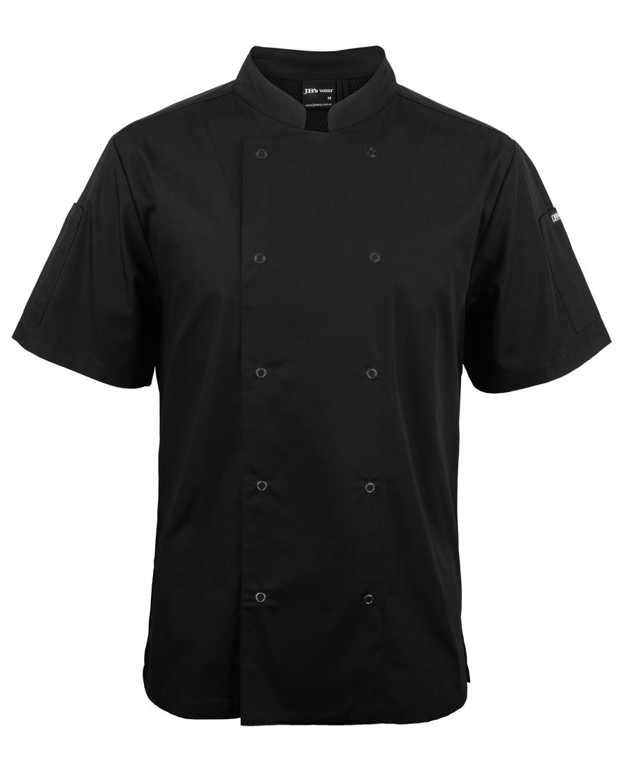 5CJS - JB's Wear - S/S Snap Button Chefs Jacket Black