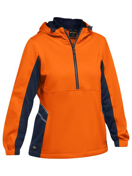 BKL6571 - Bisley - Women's Hi-Vis Liquid Repellent Fleece Hoodie