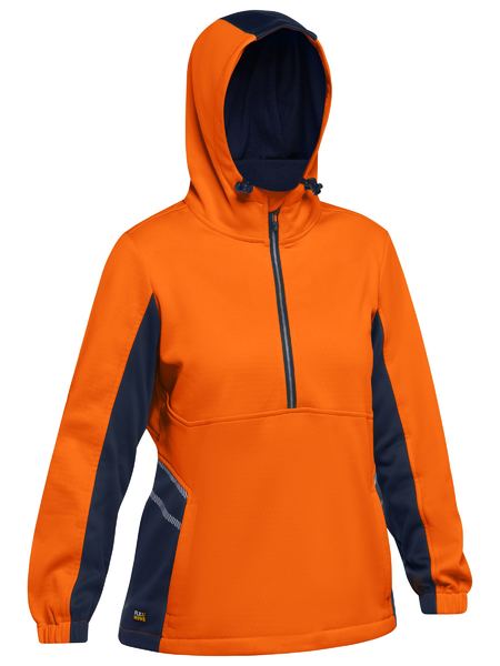 BKL6571 - Bisley - Women's Hi-Vis Liquid Repellent Fleece Hoodie