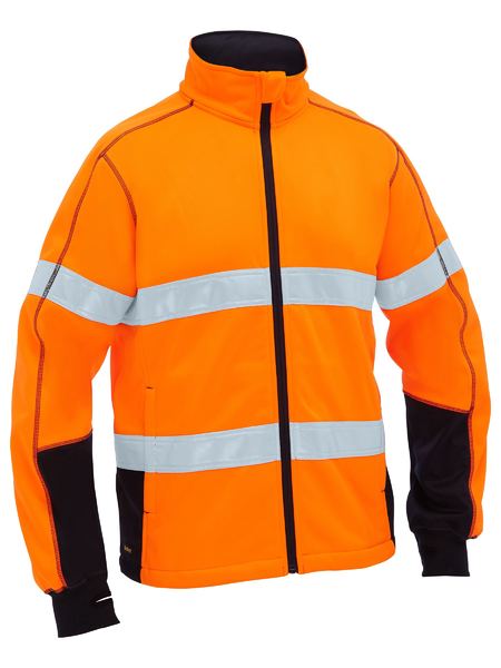 BK6611T - Bisley - Men's Taped Hi-Vis Zip Front Fleece Orange/Navy