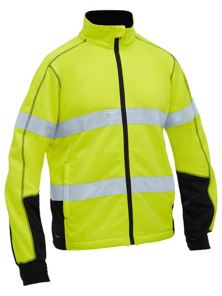 BK6611T - Bisley - Men's Taped Hi-Vis Zip Front Fleece Yellow/Navy