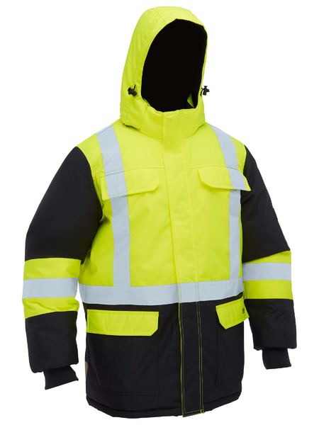 BJ6454HT - Bisley - H Taped Hi Vis Hooded Freezer Jacket