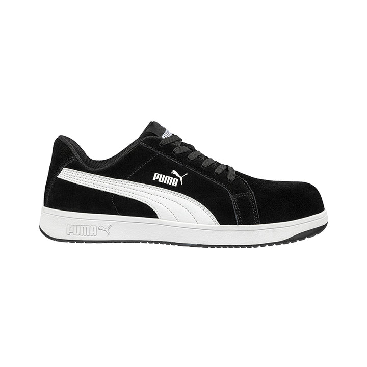 Puma Safety - Iconic Suede Black Low - Black and white 