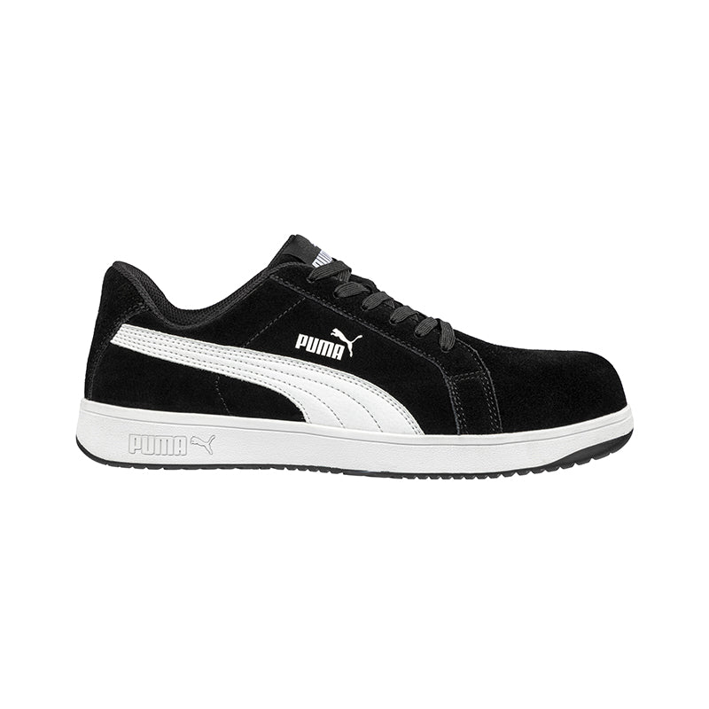 Puma Safety - Iconic Suede Black Low - Black and white 