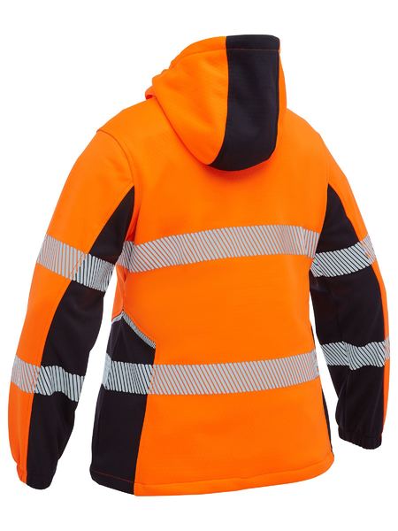 BKL6571T - Bisley - Women's Hi-Vis Taped Liquid Repellent Fleece Hoodie