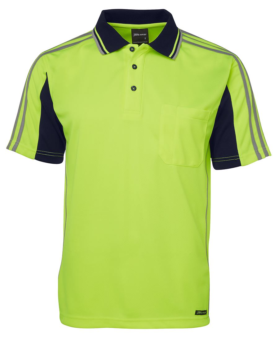 6AT4S - JB'S Wear - Hi-Vis Arm Tape Polo - Short Sleeve