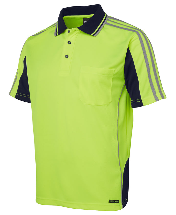 6AT4S - JB'S Wear - Hi-Vis Arm Tape Polo - Short Sleeve