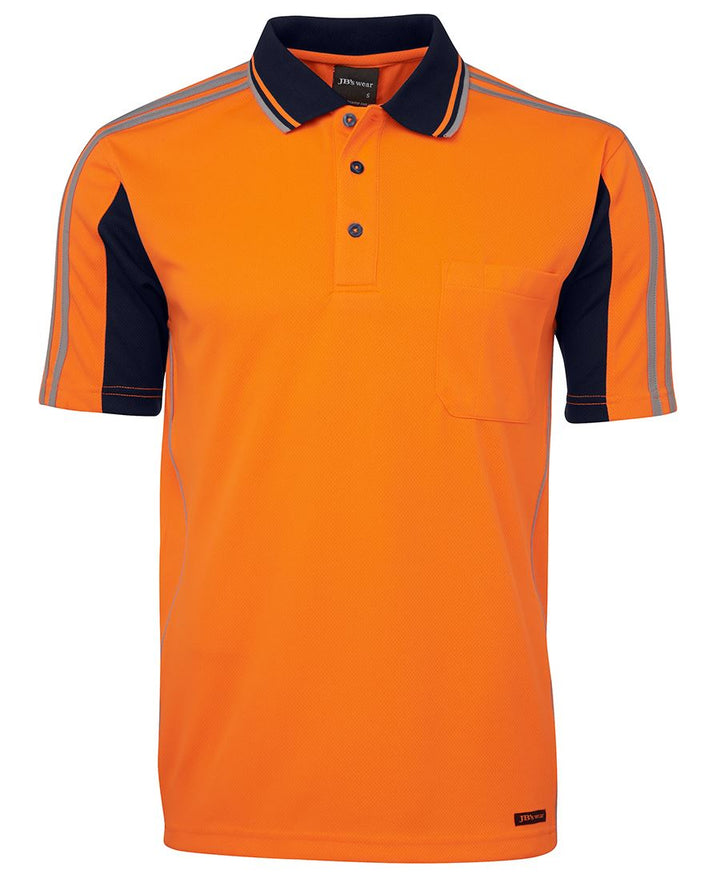 6AT4S - JB'S Wear - Hi-Vis Arm Tape Polo - Short Sleeve