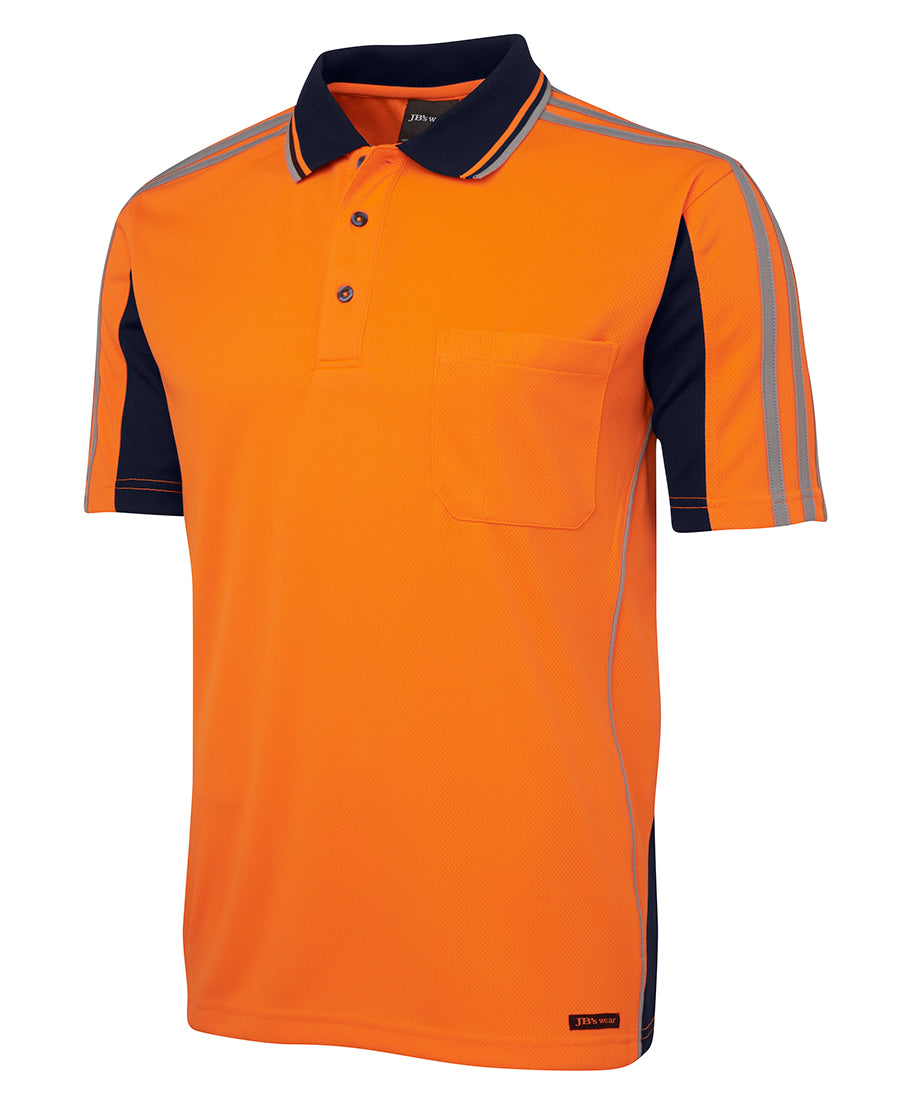 6AT4S - JB'S Wear - Hi-Vis Arm Tape Polo - Short Sleeve