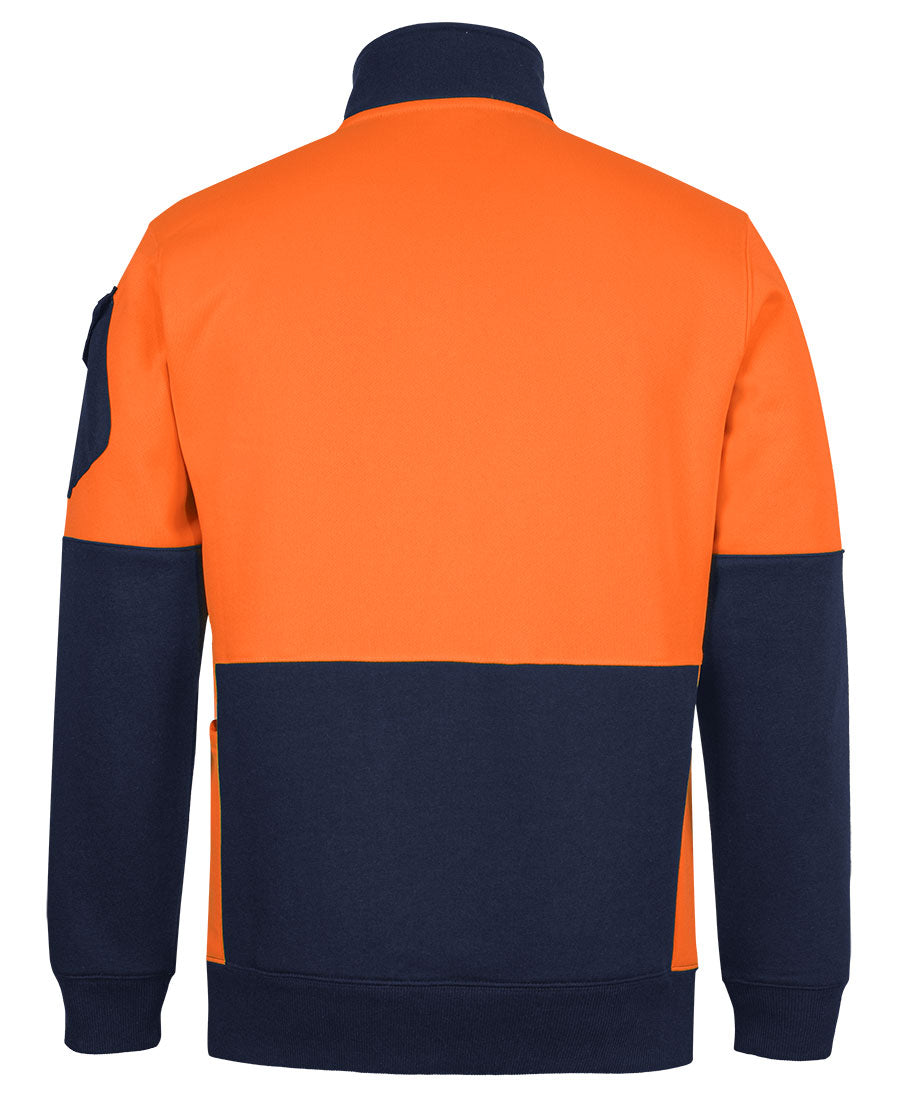 6CHVF - JB's Wear - Hi-Vis 350gsm 1/2 Zip Neck Sweatshirt