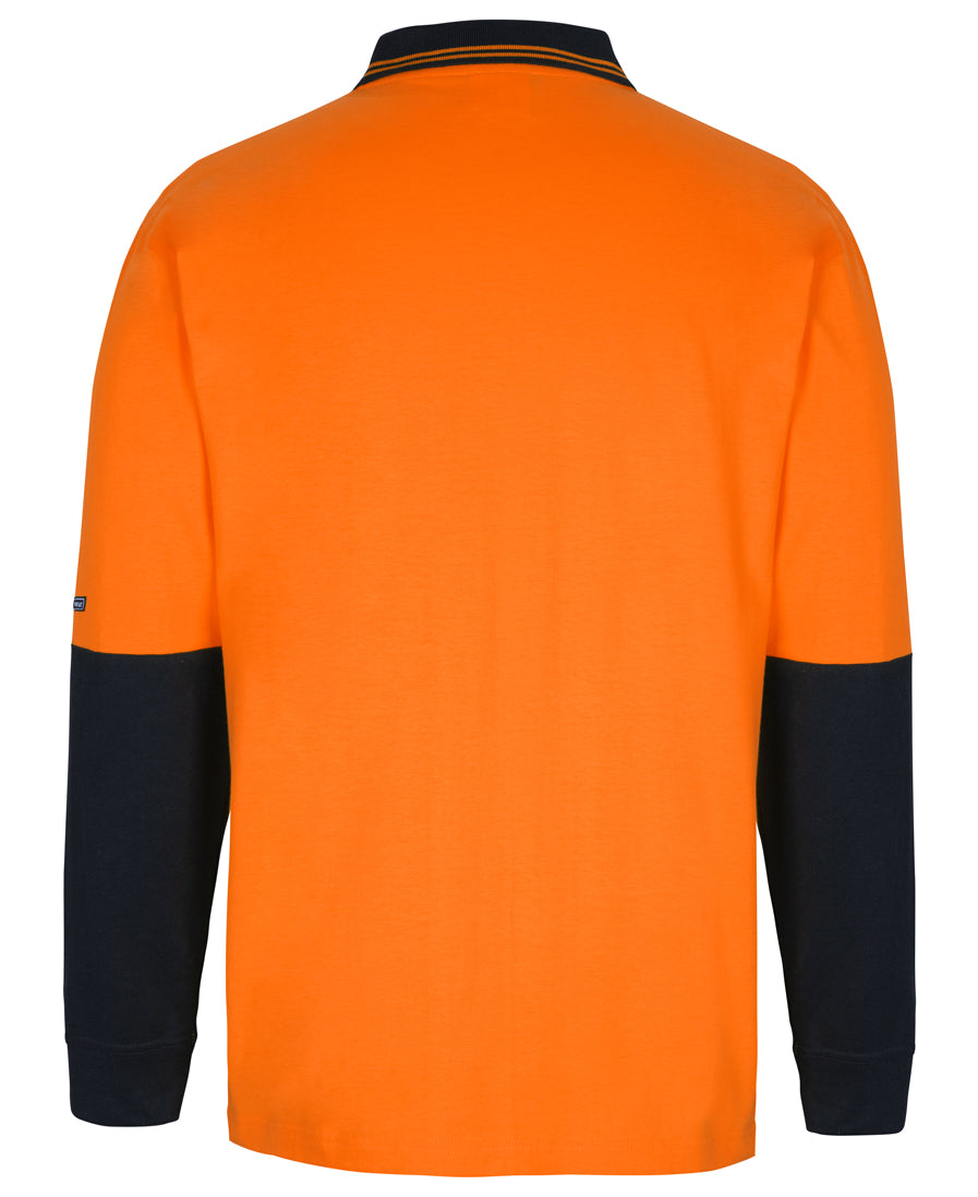 6CPHL - JB's Wear - Hi Vis 100% Cotton Long Sleeve Polo (Day) - 210gsm