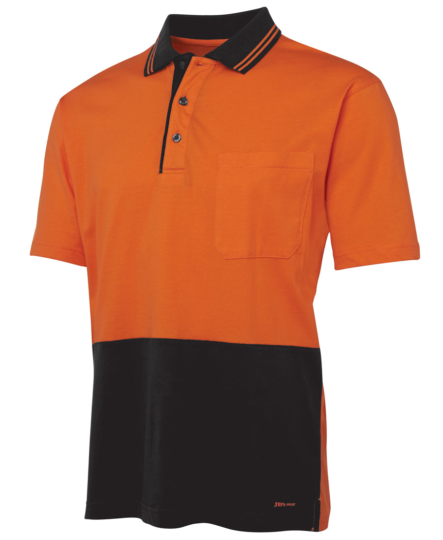 6CPHV -  JB's Wear - Hi-Vis 100% Cotton Short Sleeve Polo (Day) - 180gsm - 6CPHV