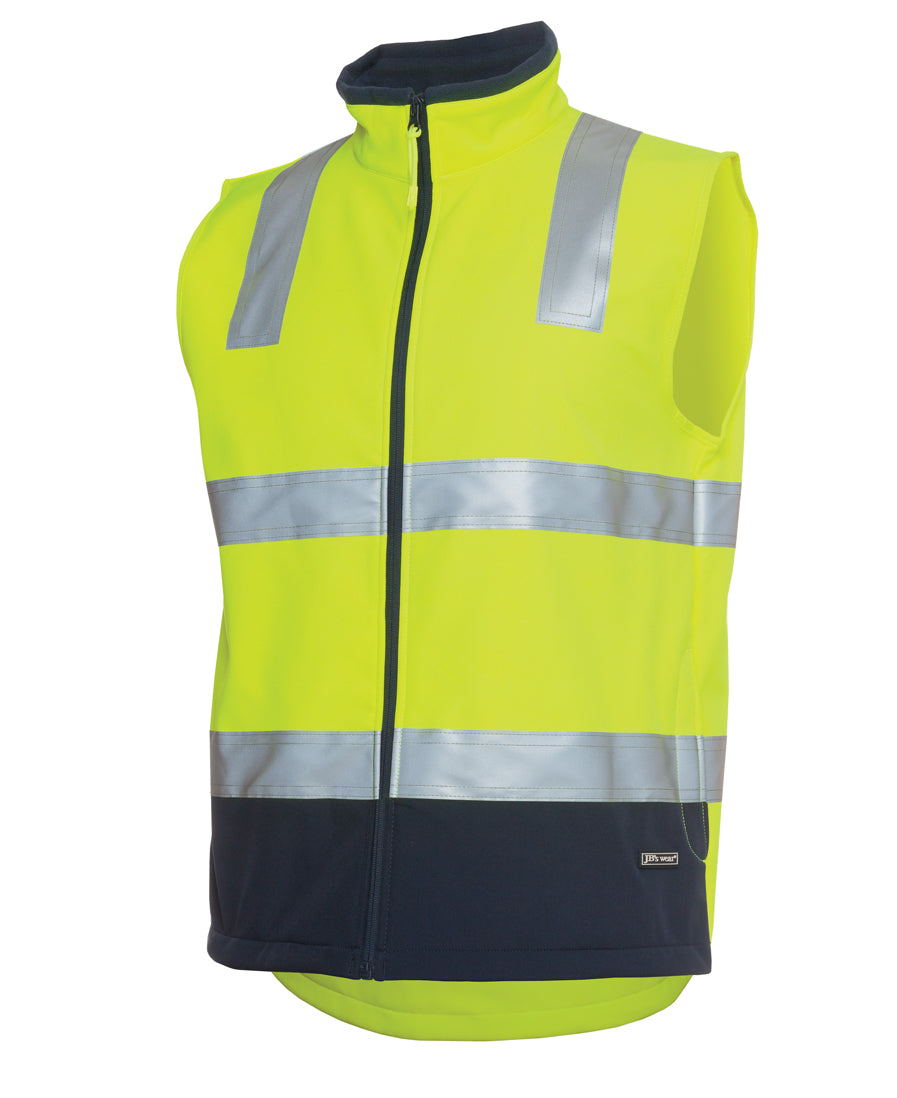 6D4LK - JB's Wear - Hi-Vis D+N Softshell Vest Lime/Navy