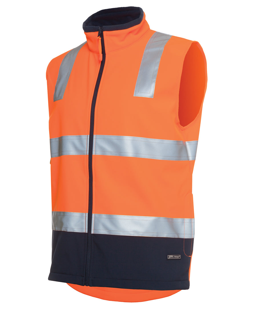 6D4LK - JB's Wear - Hi-Vis D+N Softshell Vest Orange/Navy
