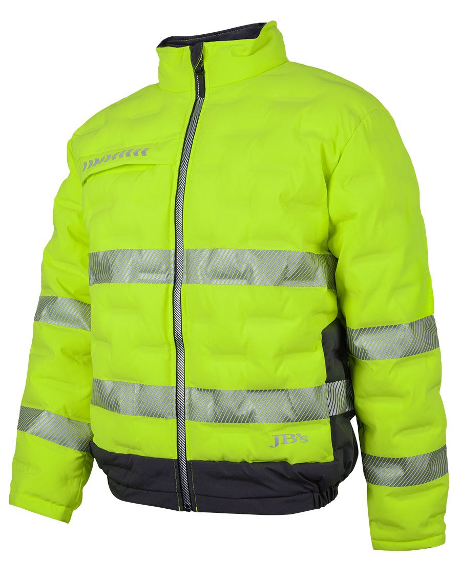 6DGJ - JB's Wear - Hi-Vis (D+N) Graphene Puffer Jacket Lime/Charcoal