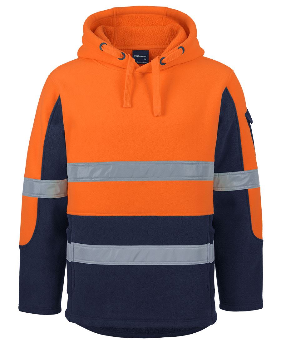 6DLP - JB's Wear - Hi-Vis D+N 450g Pullover Shepherd Hoodie Orange/Navy