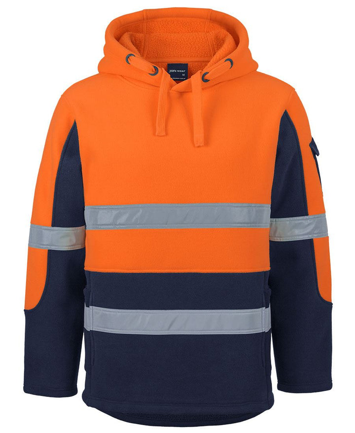 6DLP - JB's Wear - Hi-Vis D+N 450g Pullover Shepherd Hoodie Orange/Navy