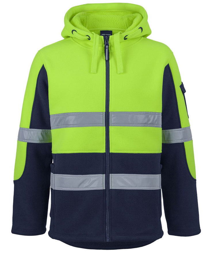6DLZ - JB's - Hi Vis D+N 450g Full Zip Shepherd Hoodie