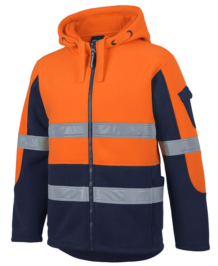 6DLZ - JB's - Hi Vis D+N 450g Full Zip Shepherd Hoodie