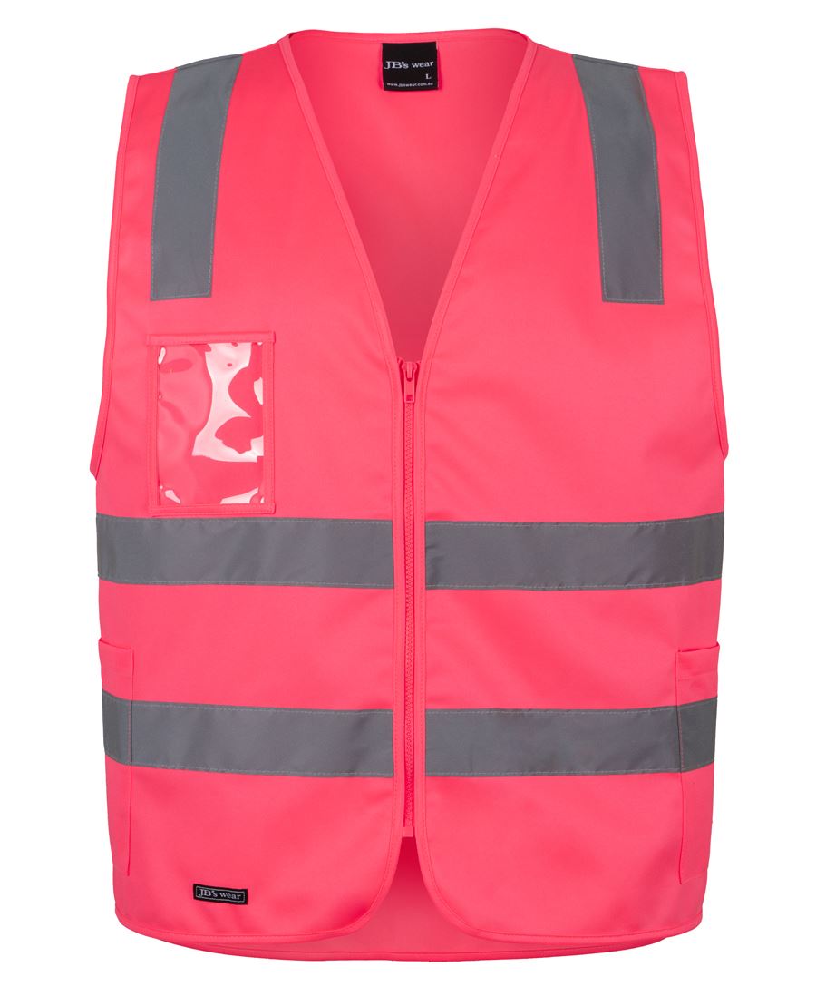6DNSZ JB's Wear Hi-Vis Zip Safety Vest (Day/Night) With Side