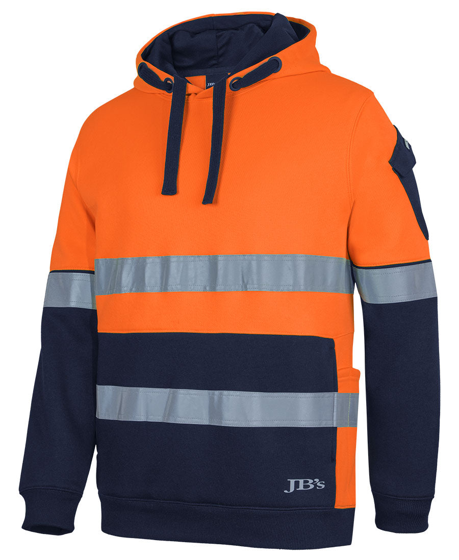 6DNVH - JB's Wear - Hi-Vis D+N 350g Trade Hoodie Orange/Navy